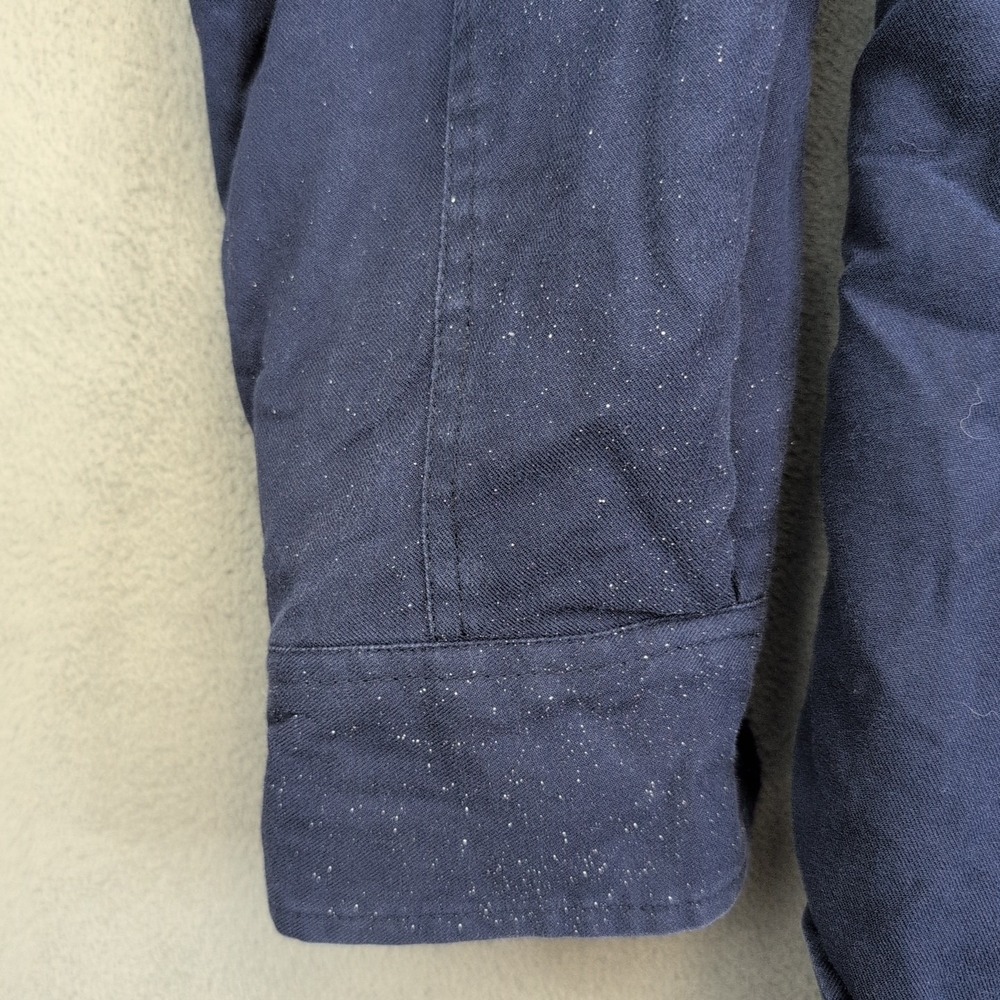 Burton Men's Dry Ride Shirt Blue Jacket Button Sherpa Fleece Lined Flannel XL - Picture 9 of 10